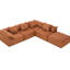 Canapé modulaire en forme de L de 142 po, orange, canapé 5 pièces, tissu chenille et orange élégant, revêtement, coussins moelleux et moelleux pour la détente-2047772239