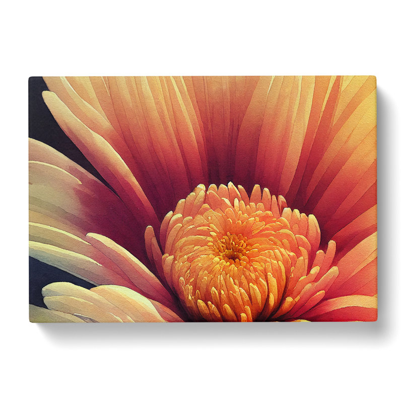 Dramatic Flower - Wrapped Canvas Print, 35cm H x 50cm W x 3cm D
