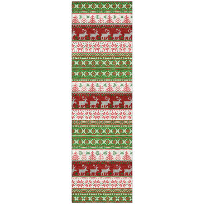 Premium Machine Washable Dockside AMF1818 Reindeers Rug