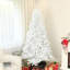Grand arbre de Noël artificiel, arbre de Noël non éclairé avec embouts de branches, ouverture automatique, base en acier, décoration des Fêtes pour bureau personnel, blanc-101673584