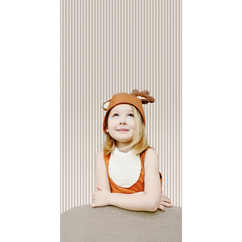 Little Explorers 2 Small Stripe Wallpaper Roll, Beige
