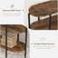 Console industrielle à 3 niveaux avec tablettes ouvertes - Canapé d'entrée 47,2 "- Structure en métal robuste - Conception peu encombrante pour le salon, le couloir, la cuisine ou le canapé - couleur rétro-1707457361-1707457362-1707457367