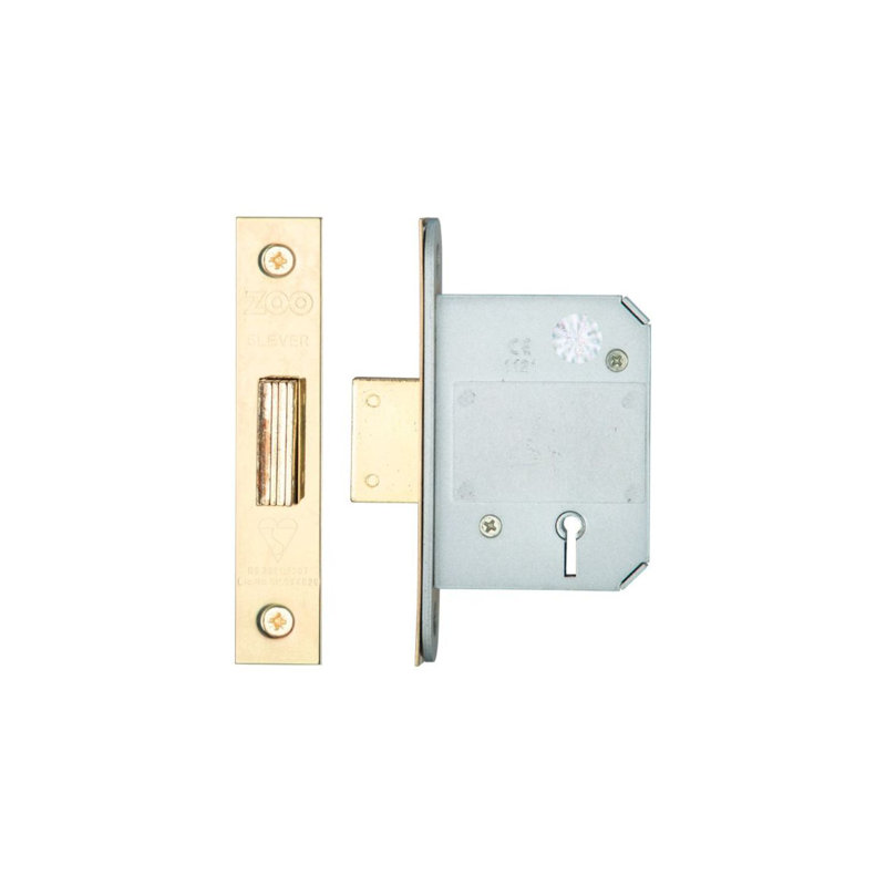 British Standard 5 Lever Lock, Satin Stainless