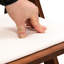 4 pièces de chaise pliante - bois massif, finition noyer, coussin beige et pour les activités de plein air