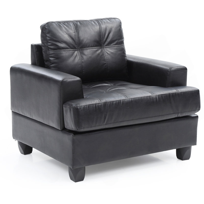 Elegant Black Saddle Arm Chair