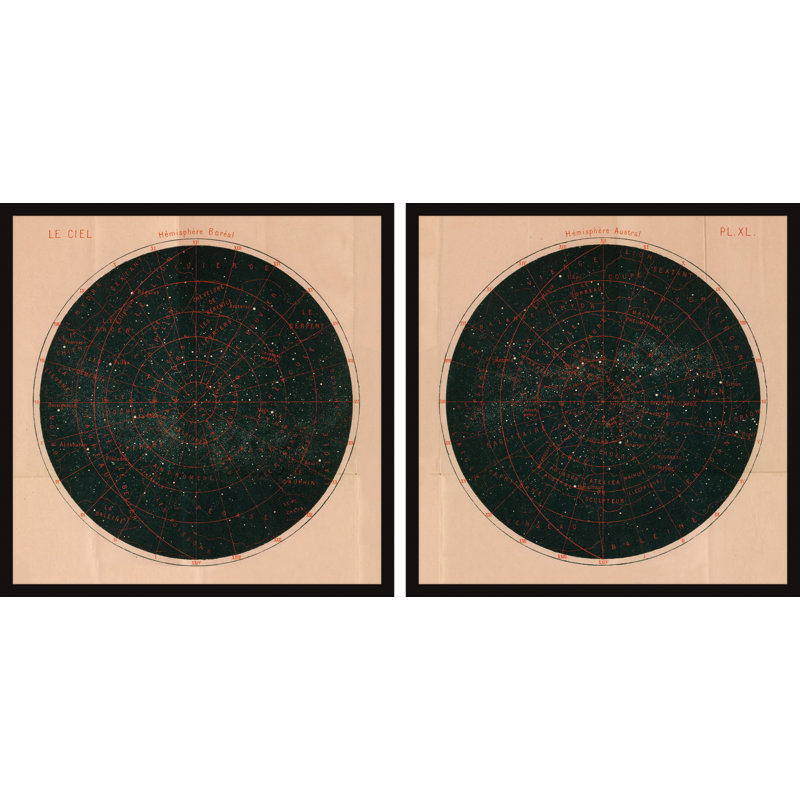 Quinonez The Sky by Marmont Hill - 2 Piece Single Picture Frame Print Set, 45cm H x 90cm W x 3.81cm D
