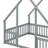 Amarionna Wood House-Shaped Floor Bed with Fence, Guardrails-1277471101-1277471102