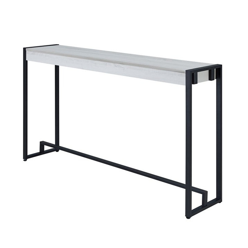 Hermosillo 54'' Console Table, Black, Distressed White