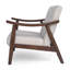 Chaise de style Mid-Century moderne avec revêtement beige et structure d'appoint solide