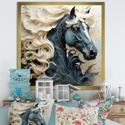 Fantaisie cheval féminin sur toile