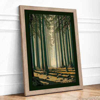 Forest Corridor Scandinavian - Framed Print