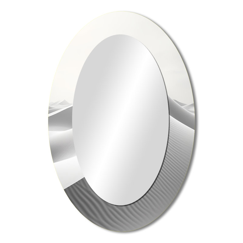 Miroir mural ovale blanc, 36 po x 24 po