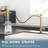 Modern Single Hole Commercial Kitchen Faucet - Waterfall Design & Pull Down Sprayer Sink Faucet-113856470-113856473