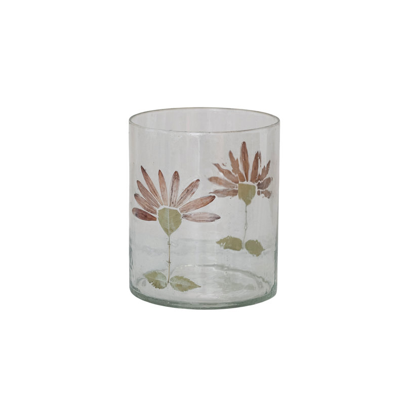 Recycled Glass Daisy Tealight Holder