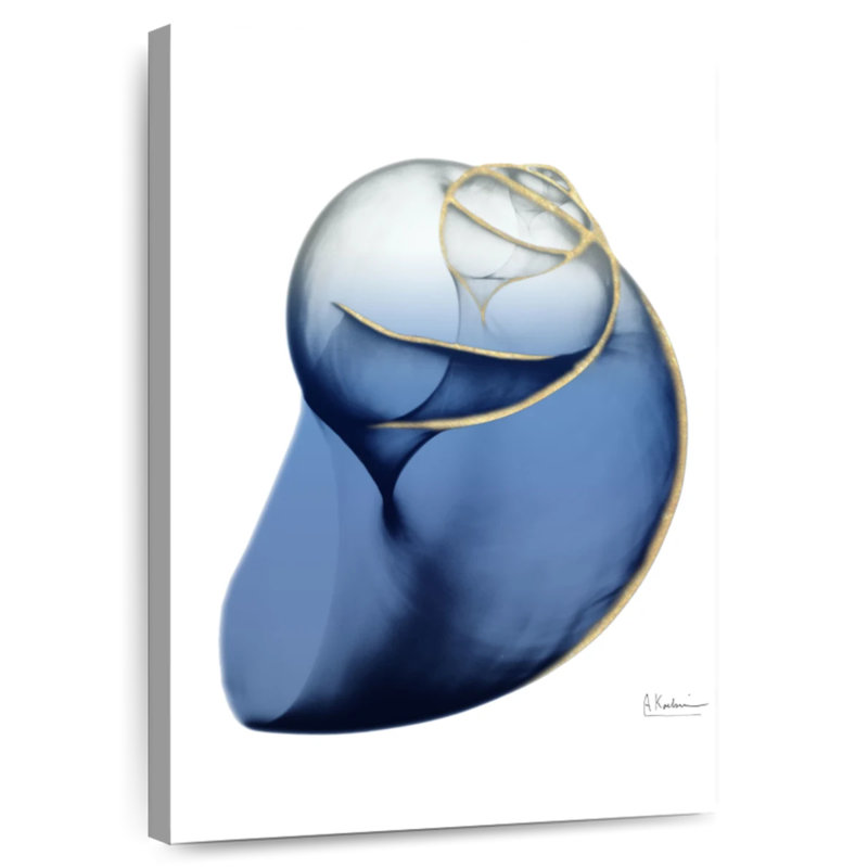 Marble indigo snail Aletra, H 36 po x l 24 po