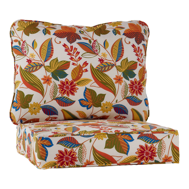 Outdoor 2-Piece Deep Seat Cushion Set, Esprit Floral