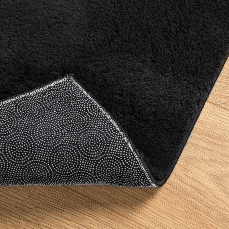 Rectangle cm Area Rug, Black, Runner 80cm x 300cm