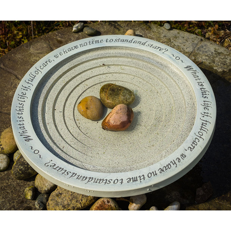 Rosvita Plastic / Acrylic Single Tier Birdbath