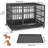 Heavy Duty Indestructible Dog Crate, Steel Escape Proof Dog Cage Kennel for High Anxiety Dogs, with Lockable Wheels and Removable Tray, for Medium Large Dogs-1503604722-1503604723