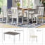 Ensemble de table de salle à manger de style rétro avec table extensible et 6 chaises rembourrées (brun) TREXM