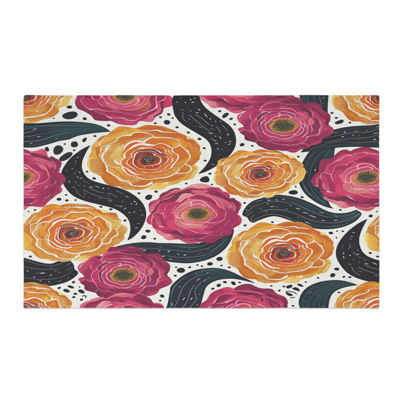 Tapis tressé Blossom Riot, Rectangulaire 3 pi x 5 pi