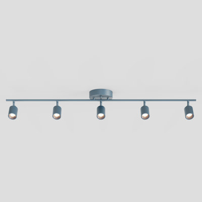 Éclairage sur rail à DEL intégré à 5 lumières Shura avec têtes rotatives, ensemble d'éclairage sur rail 4 pi., 3000k, 2450 lumens