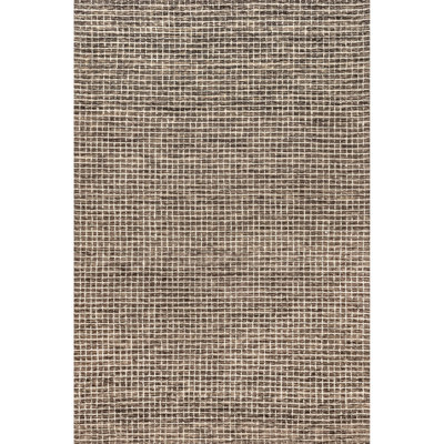 Katasha Checked Wool Brown Area Rug