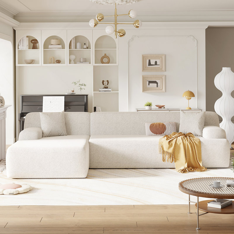 Canapé modulaire 2 pièces 2 pièces, Chenille beige