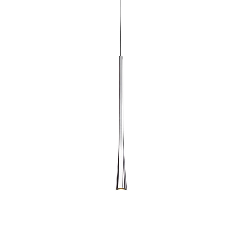 Taper 1 - Light LED Pendant, Chrome, 136" H x 1.25" W x 1.25" D