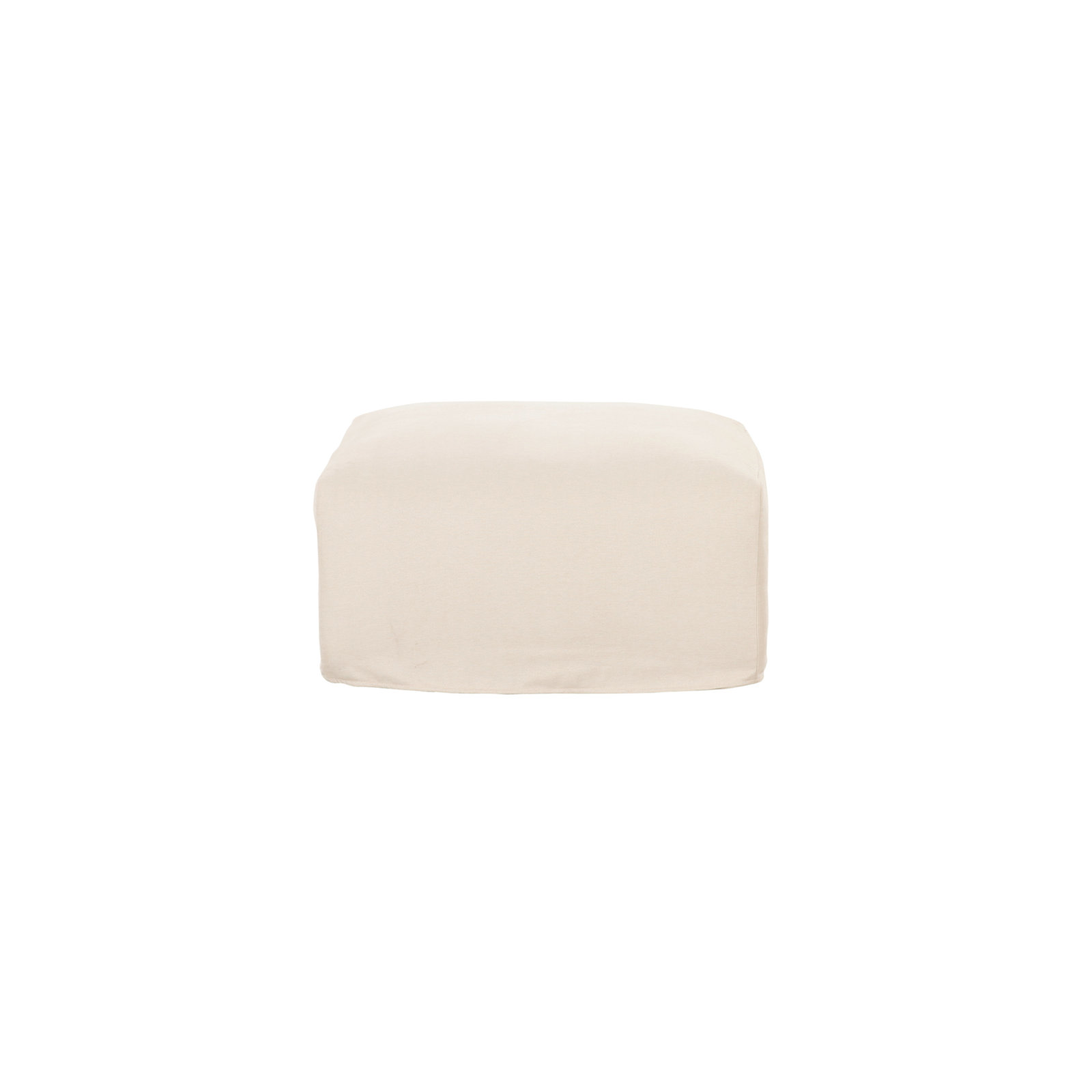 Wilde 34" Upholstered Ottoman,  Latte Loft Canvas