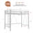 Modern Metal Loft Bed With Full-Length Guardrails And Integrated Ladder-1462086219