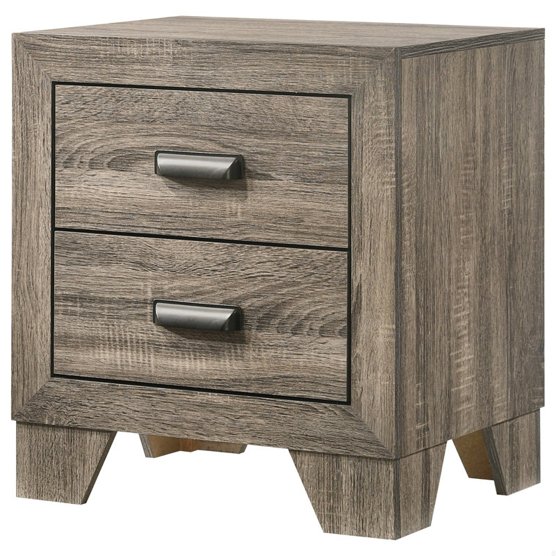 Table de chevet transitionnelle 1 pièce 2 pièces avec quincaillerie en métal