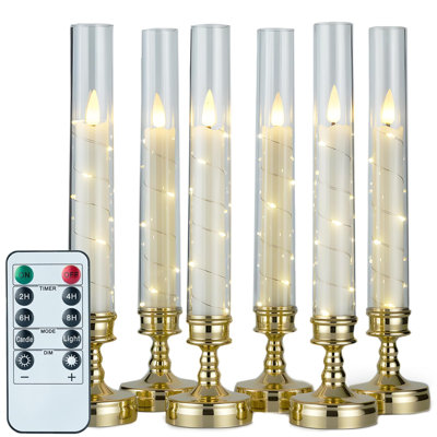 6PCS Flameless Candles with Timer