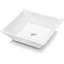 Lavabo de salle de bain vasque carrée 15 "en céramique blanche