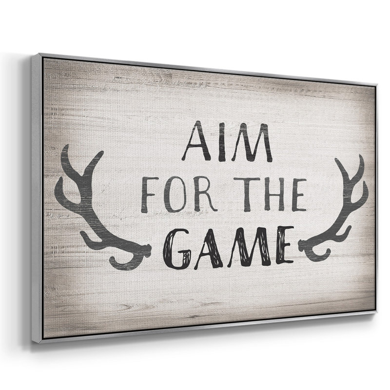 «Aim Game», reproduction sur toile, H 25 po x l 37 po x P 2 po, Argent
