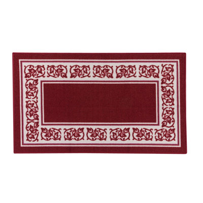 Washable Floral Indoor Rug