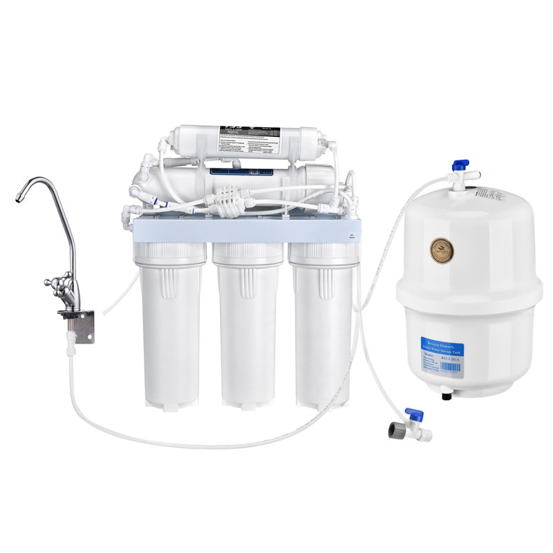 Water Filter System Reverse Osmosis 5 Stage WQA Certified RO Drinking Filtration Under Sink with Faucet and Tank 100 GPD