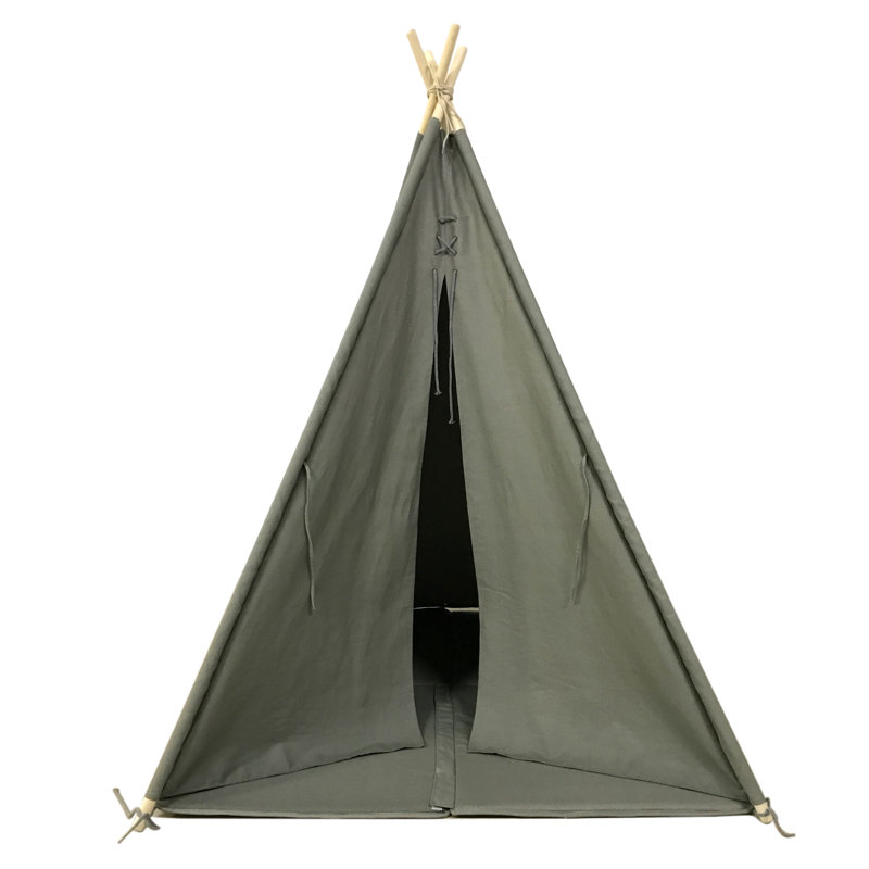 Alba Sunny 120cm W x 120cm D Indoor Cotton,Spruce Wood Triangular Play Tent