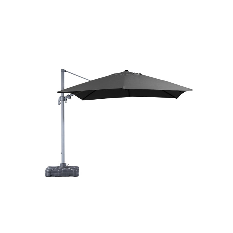 Dorcheer 118" Square Cantilever Umbrella, Dark Grey