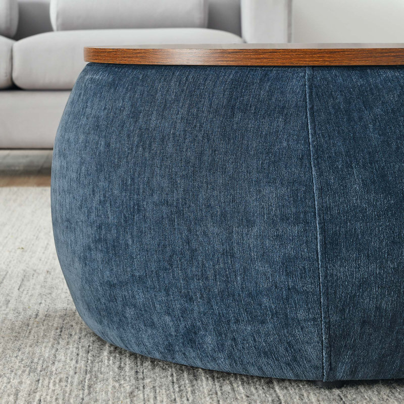 Coffee Table, Dark Blue, Walnut