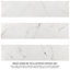 Classico Carrara 3" x 12" Ceramic Stone Look Subway Wall Tile