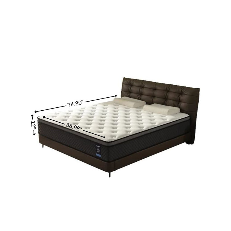12" Twin Foam Hybrid Mattress, Twin,  12"