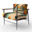 Fauteuil d'appoint rembourré Vintage Mid-Century-112889596