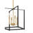 Everly Quinn Paulyne - 4 Light Pendant In Coal Black & Signature Brass Finish