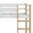 Twin Size Loft Bed With Ladder And Safety Guardrail