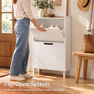 Oshiro Flip Down Shoe Storage