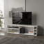 Meuble télé pour écran de 70 po avec rangement ouvert et finition en mélamine-535454033
