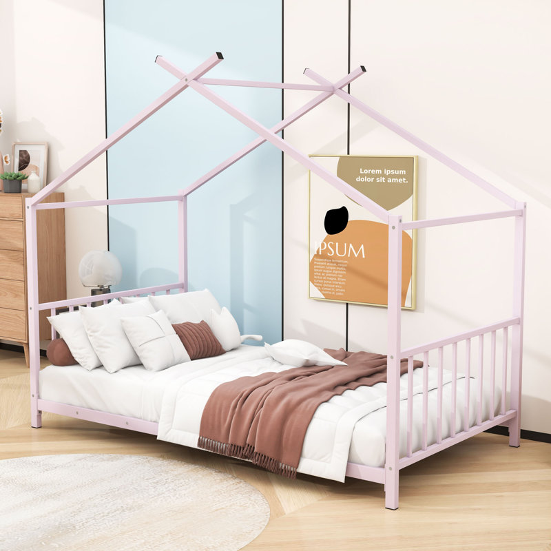 House Platform Bed, Pink