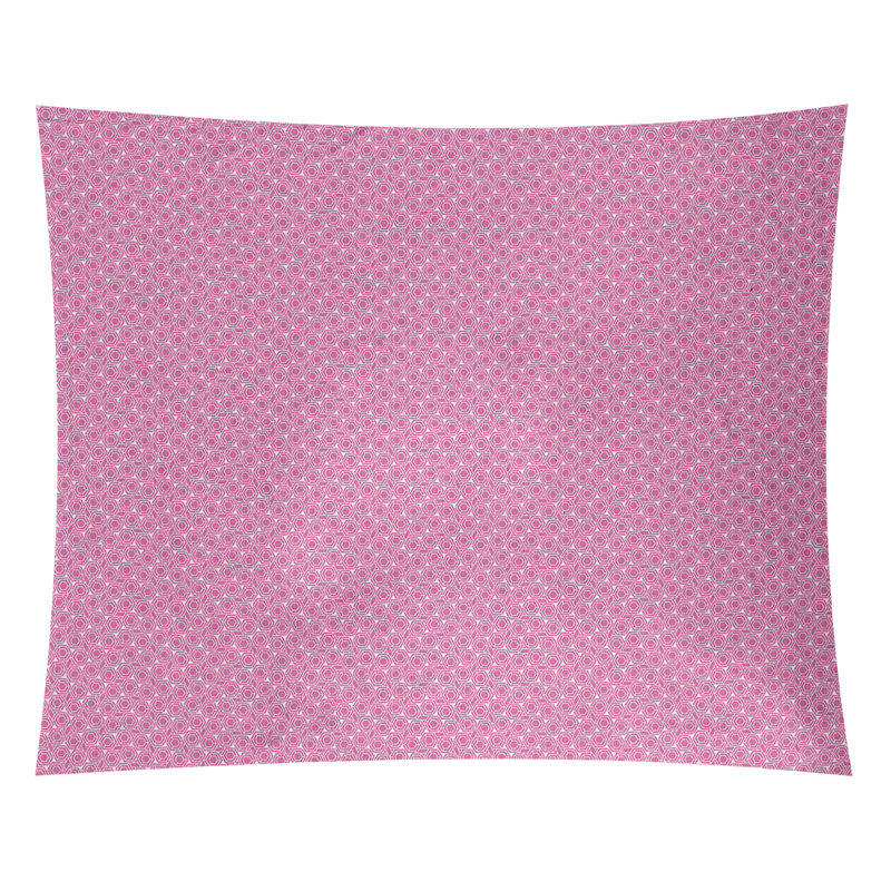 Tapisserie murale hexagonale en treillis, H 27,5 po x l 37,5 po, Rose
