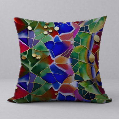 Oreiller New ManosMorenas, caractère et motifs vibrants / taille 22 po x 22 po
